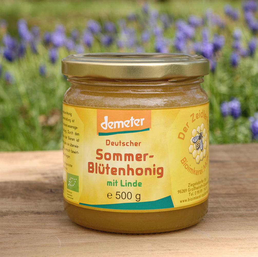 linde500 Demeter Sommer-Blütenhonig mit Linde 500g