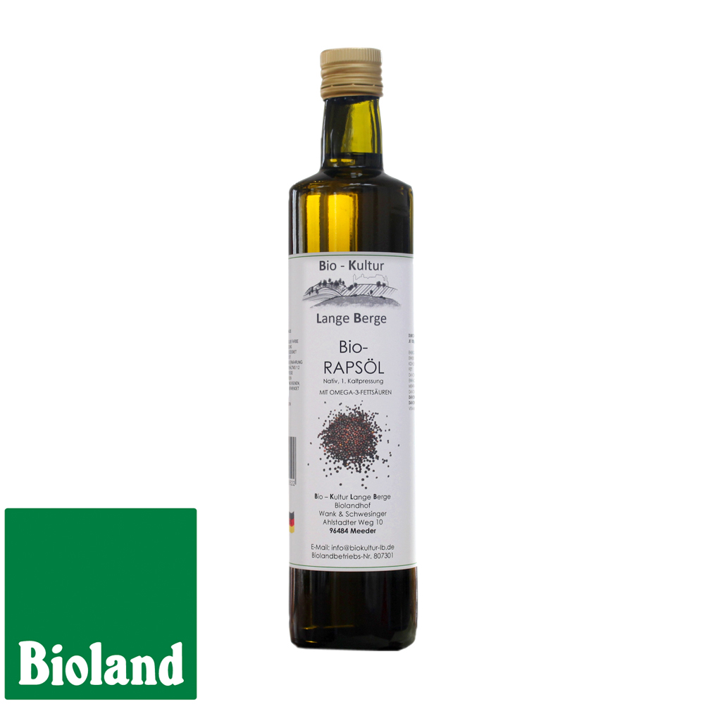Bioland Rapsöl nativ kaltgepresst 500ml