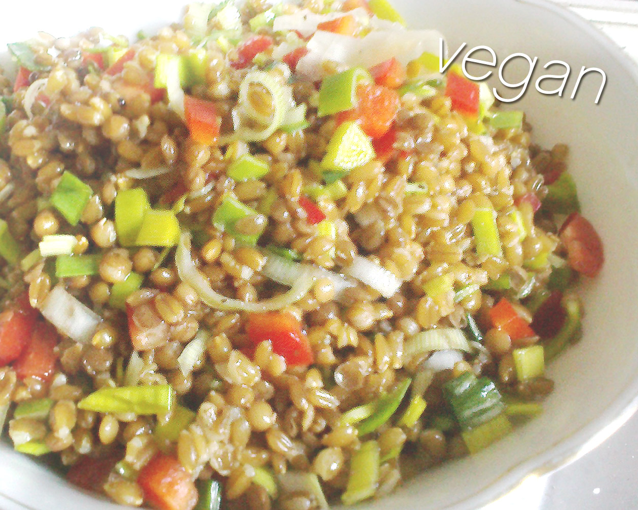 Emmersalat mit Linsen