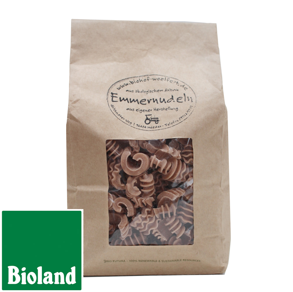 Bioland Emmernudeln Offene Spirelli 300g